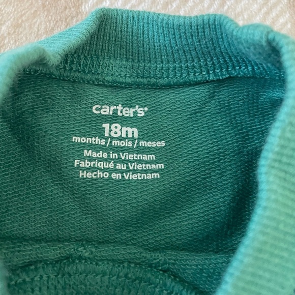 Carter's Teal 12-18 month vehicle onesie without feet - Picture 3 of 3